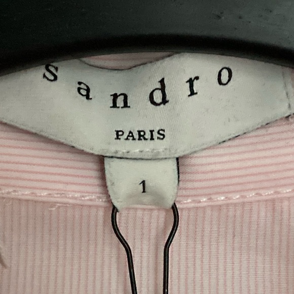 Sandro Pollie Studded Striped Cotton-poplin Shirt - Picture 8 of 16